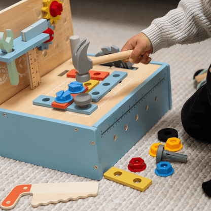 TimberTale Bouwset - Speelgoed gereedschapskist 52- delig - TimberTale