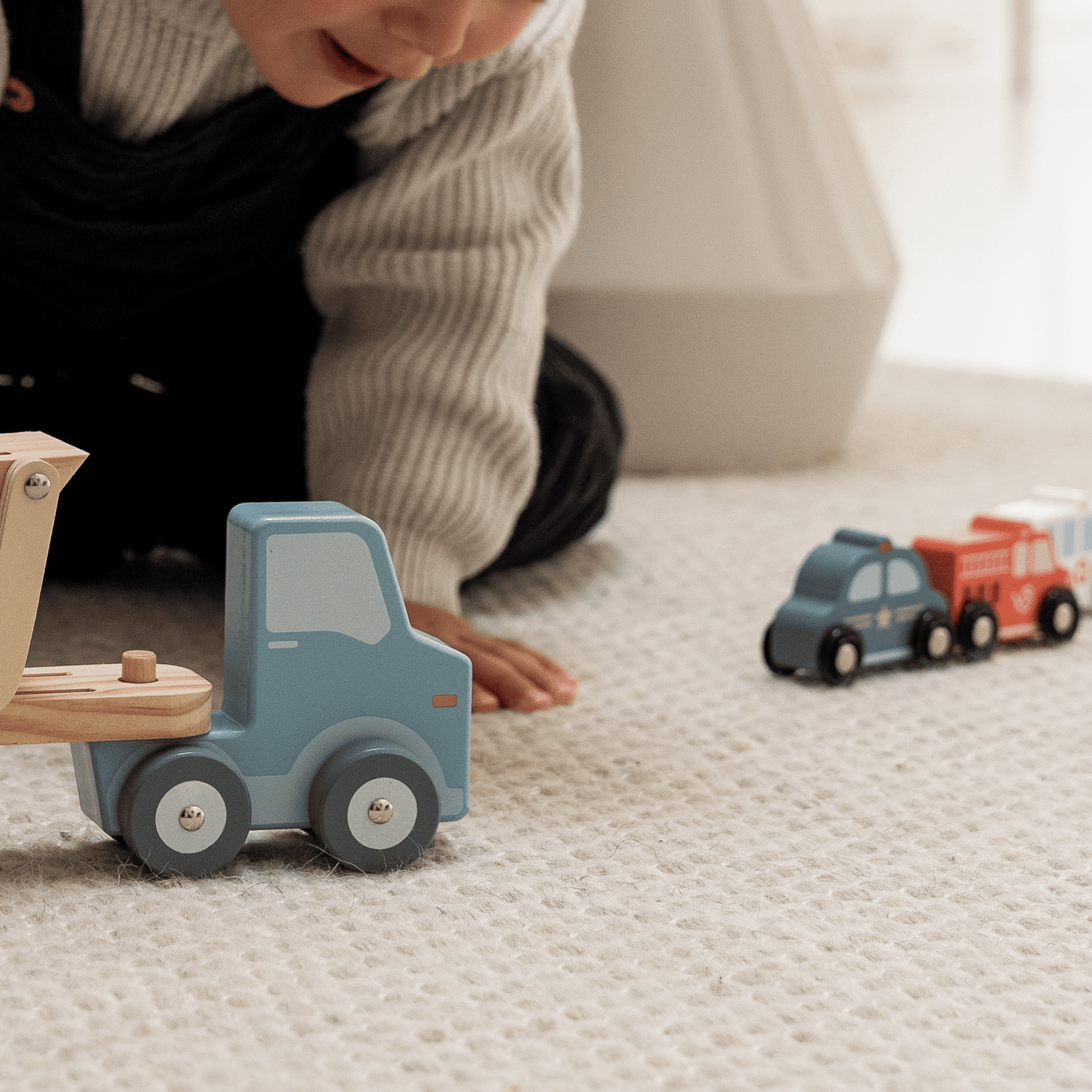 TimberTale Transportwagen met Reddingsvoertuigen - TimberTale