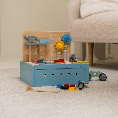 TimberTale Bouwset - Speelgoed gereedschapskist 52- delig - TimberTale