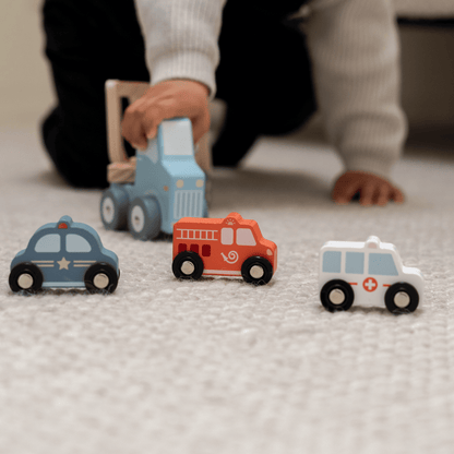 TimberTale Transportwagen met Reddingsvoertuigen - TimberTale