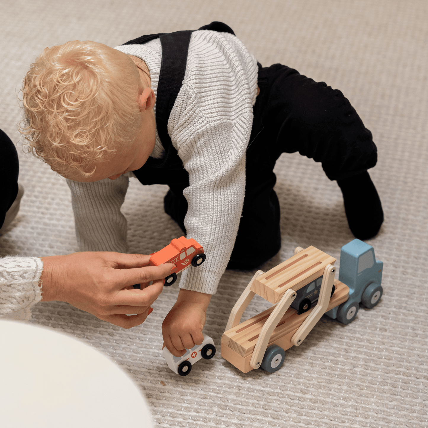 TimberTale Transportwagen met Reddingsvoertuigen - TimberTale