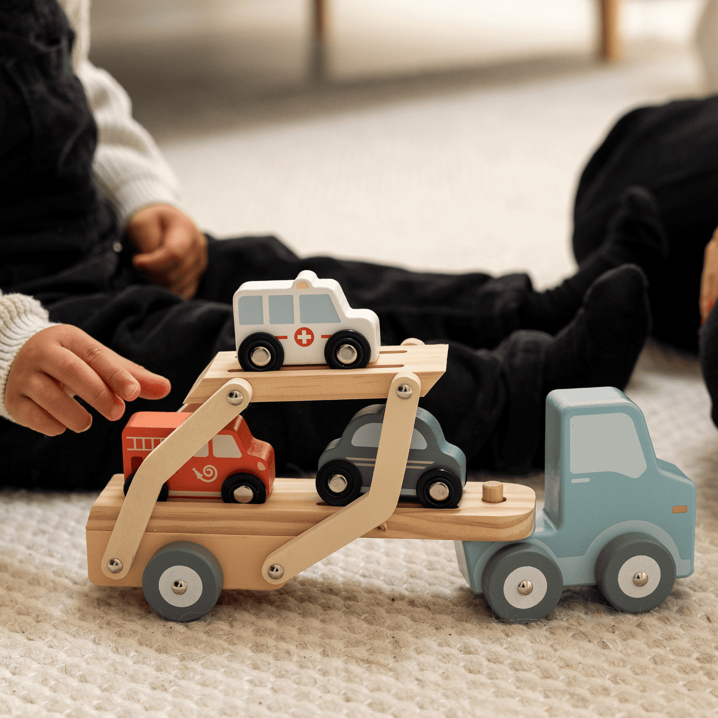 TimberTale Transportwagen met Reddingsvoertuigen - TimberTale