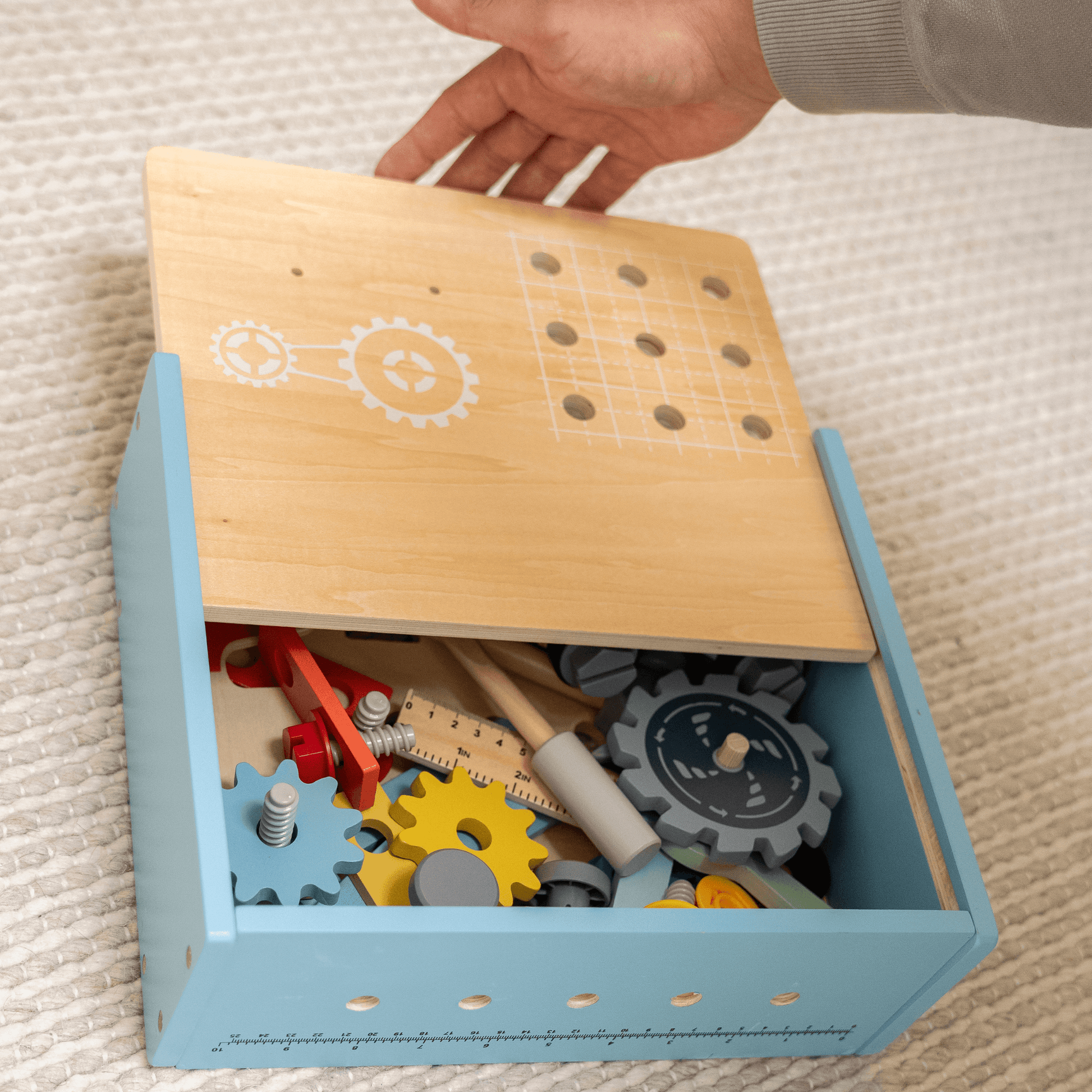 TimberTale Bouwset - Speelgoed gereedschapskist 52- delig - TimberTale