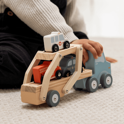 TimberTale Transportwagen met Reddingsvoertuigen - TimberTale