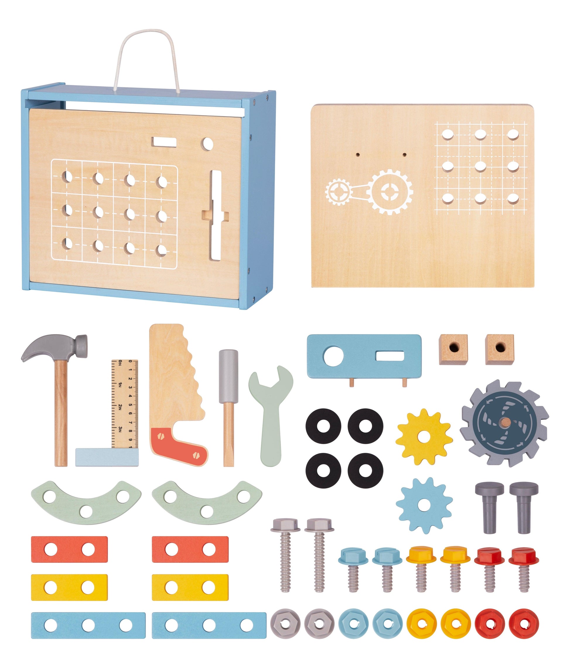 TimberTale Bouwset - Speelgoed gereedschapskist 52- delig - TimberTale