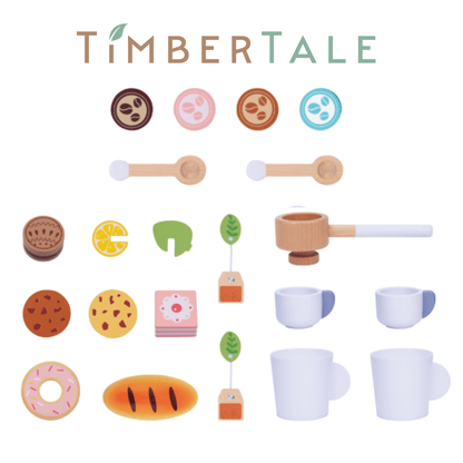 TimberTale Koffiezetapparaat & Koffiecorner 23- delige set - TimberTale