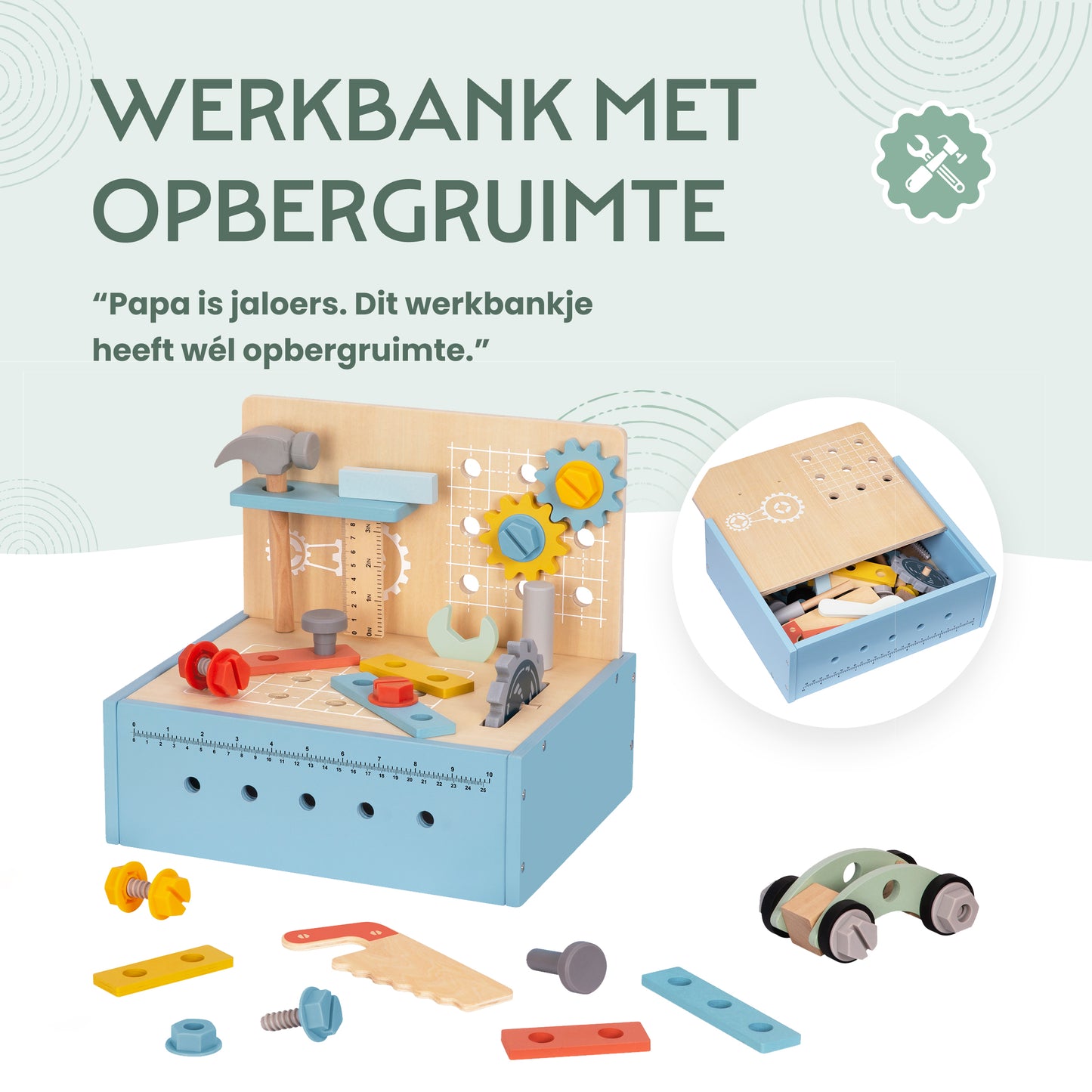 Werkbank Bouwset - Speelgoed gereedschapskist 52- delig